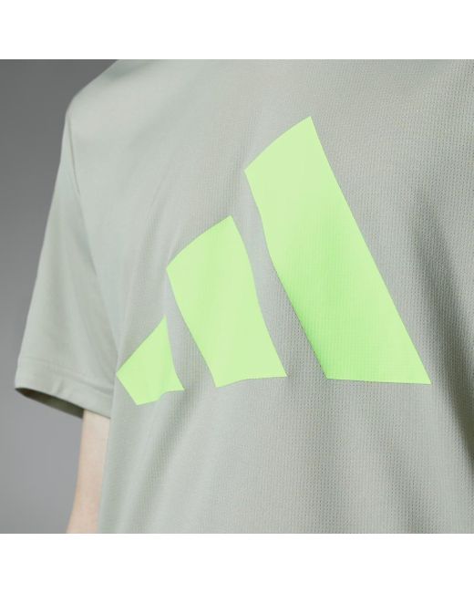 Camiseta Run It Adidas de hombre de color Gray
