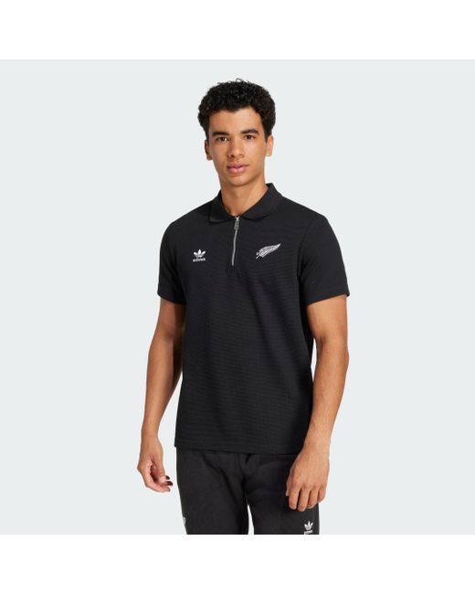 Adidas All Blacks Essentials Waffle Polo Shirt for men