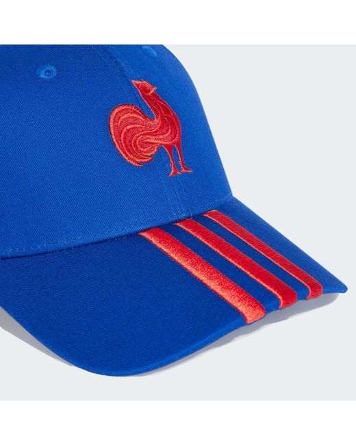 Adidas Blue France 3-Stripes Baseball Cap
