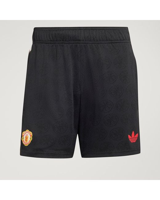 Adidas Black Manchester United Stone Roses Short for men