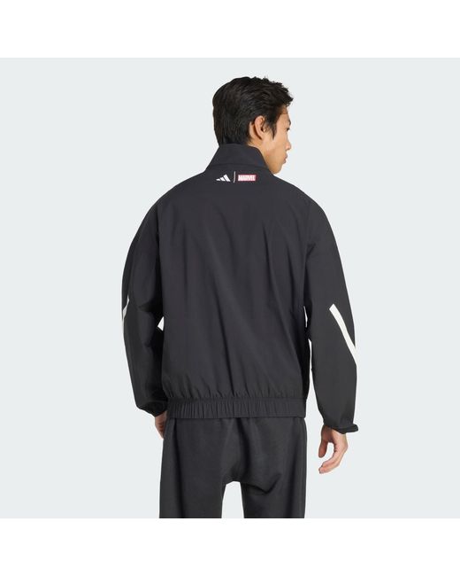 Adidas Black Real Madrid Avengers Z.N.E. Anthem Jacket for men