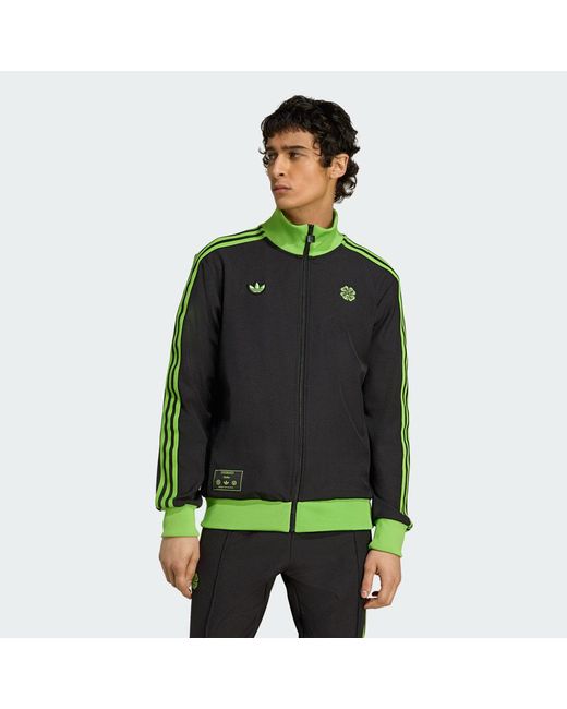 Adidas Green Celtic Fc Terrace Icons Track Top for men