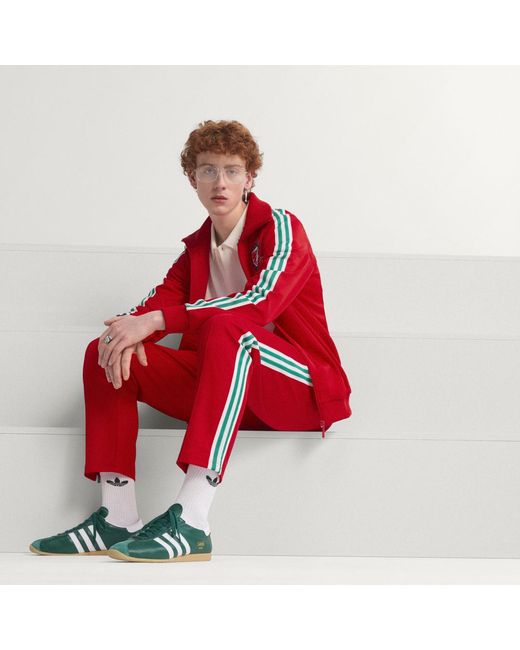 Adidas Red Wales 150 Years Anniversary Track Pants for men