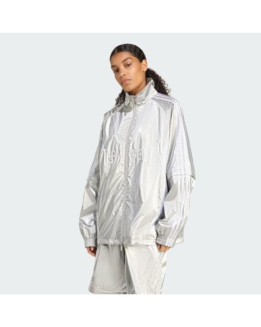 Giacca Da Allenamento Oversize Argento Adilenium Season 4 Teamgeist di Adidas in Gray
