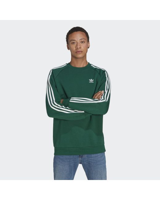 Sweat-shirt ras-du-cou Adicolor Classics 3-Stripes adidas pour homme en  coloris Vert | Lyst