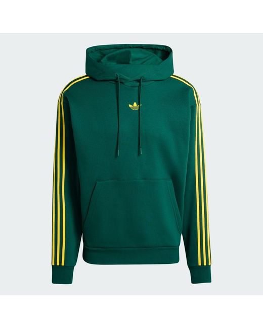 Adidas Green Tipped Stripes Hoodie for men