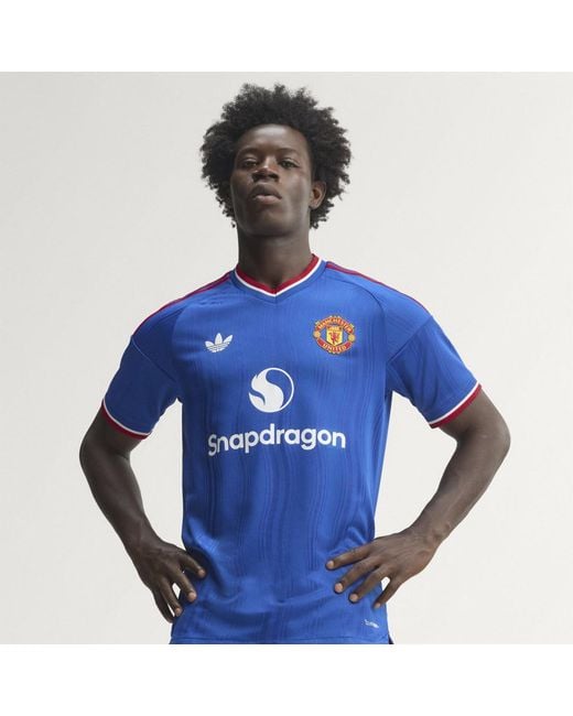 Adidas Blue Manchester United 26/27 Away Jersey Authentic for men