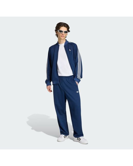 Adidas Blue Adicolor Sst Loose Mesh Track Joggers for men