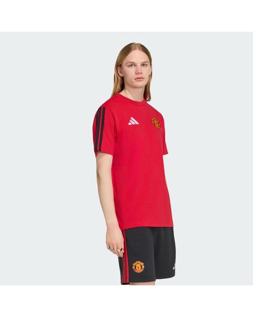 Adidas Red Manchester United Dna T-Shirt for men
