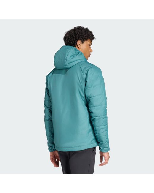 Giacca Terrex Multi Synthetic Insulated Hooded di Adidas in Blue da Uomo