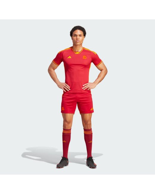 Adidas Red As Roma 23/24 Home Shorts for men