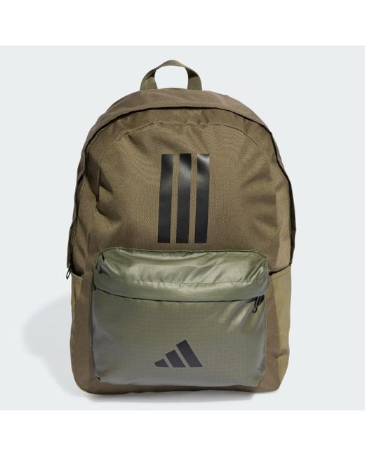 Adidas Green Classic Back-To-School 3-Stripes Backpack
