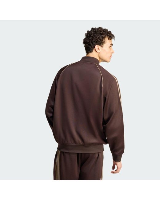 Adidas Originals Brown Sst Adicolor Classics Loose Tracktop for men