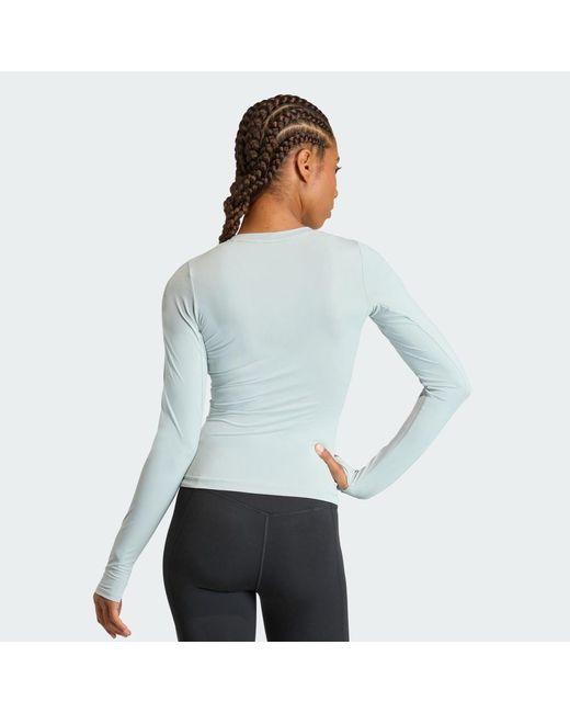Adidas Gray Primelift Essentials Workout Contour Long Sleeve
