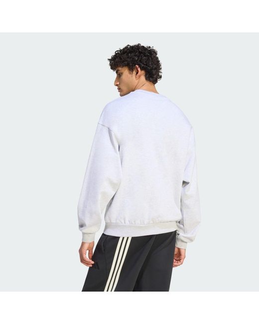 Adidas White Kit Small Logo Sweatshirt for men