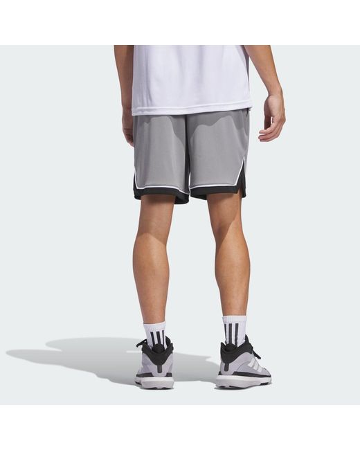 Adidas Gray Basketball Badge Of Sport Shorts for men
