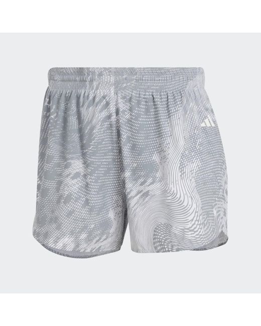 Adidas Gray Adizero Running Split Shorts
