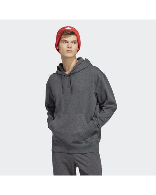 Adidas Gray All Szn French Terry Hoodie for men