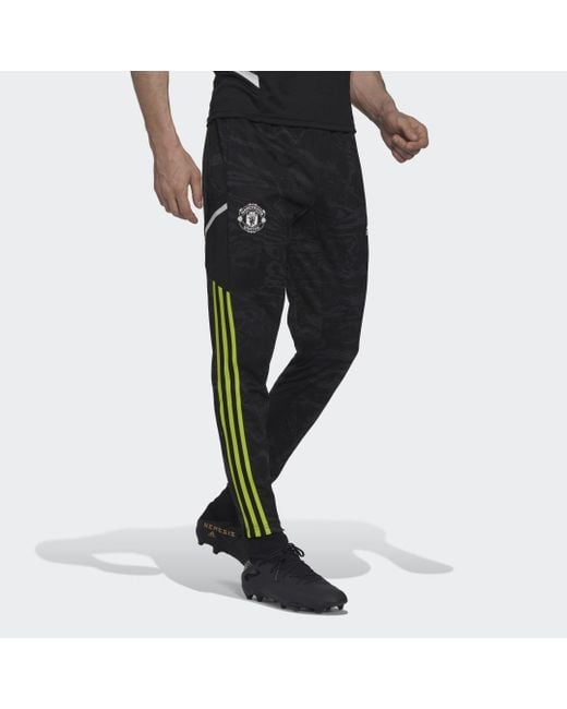 Adidas Black Manchester United Condivo 22 Training Tracksuit Bottoms for men