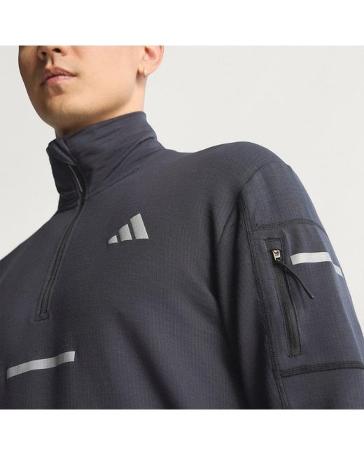 Adidas Black Adi365 Running Climawarm+ Half-Zip for men