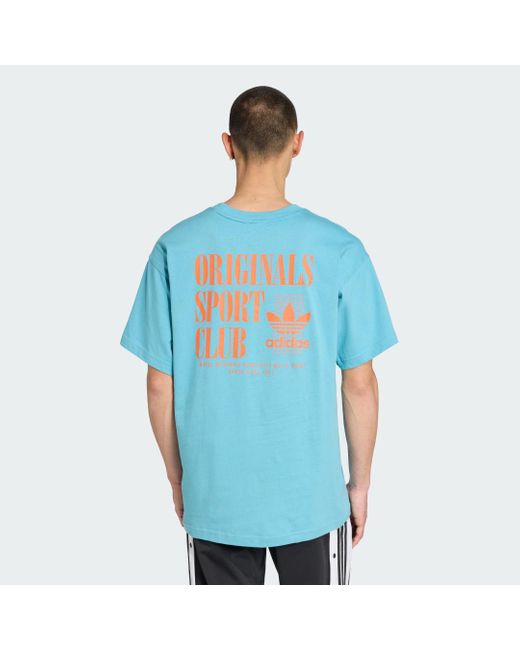 Camiseta Oversize Sport Club Gfx Adidas de hombre de color Blue