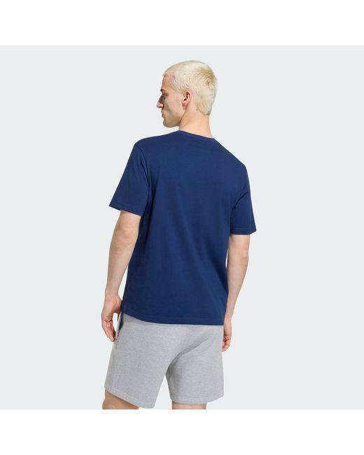 Adidas Blue Trefoil Essentials T-Shirt for men