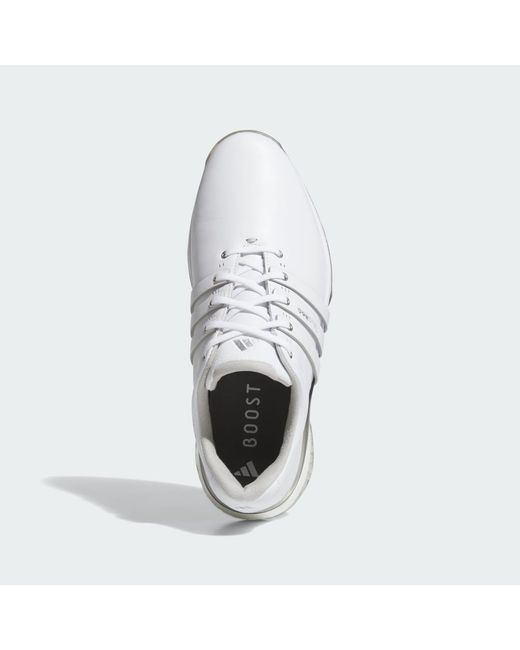 Adidas White Tour360 25 Spikeless Golf Shoes for men