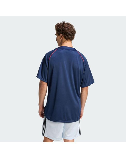 Adidas Blue Adicolor Baseball Jersey for men