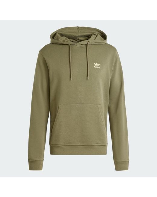 Adidas Originals Green Trefoil Essentials Hoodie for men