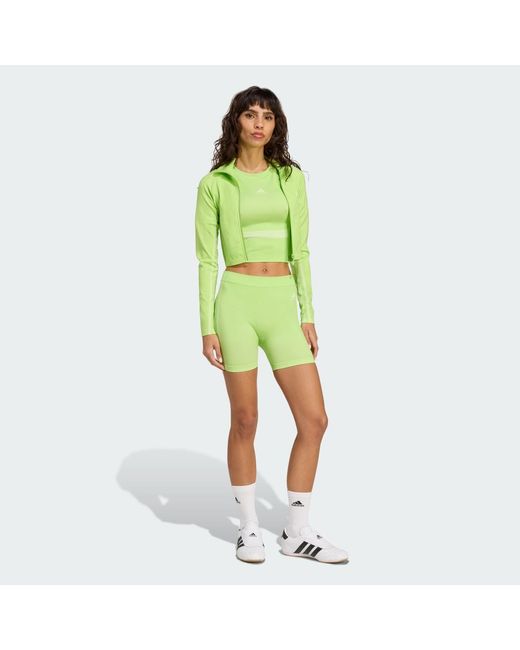 Adidas Green Firebird Seamless Track Top