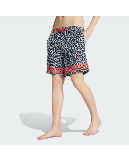 Adidas Blue Leopard 8 Inch Swim Short for men
