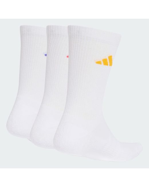 Adidas White Cushioned Sportswear Crew Socks 3 Pair Pack