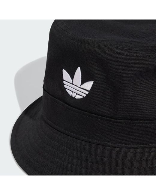 Adidas Black Adicolor Trefoil Bucket Hat