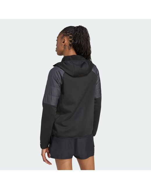 Adidas Black Terrex Multi Climawarm Insulated Hybrid Hooded Jacket