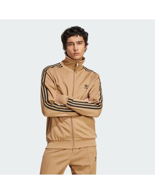 Track Top Adicolor Classics Beckenbauer di Adidas in Metallic da Uomo