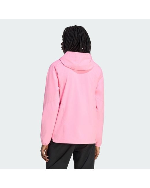 Adidas Pink Inter Miami Cf Tiro Travel Full Zip Windbreaker for men