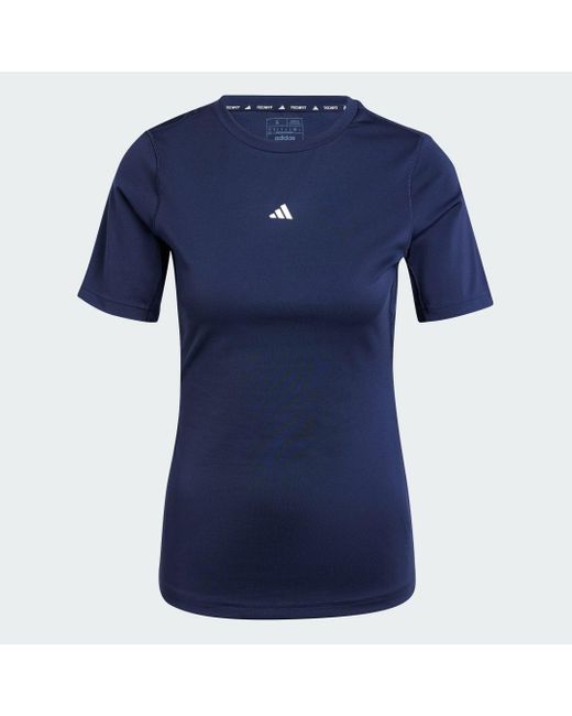 Adidas Blue Techfit Training T-Shirt