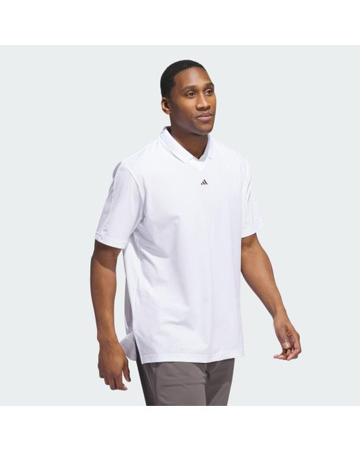 Adidas White Ultimate365 Twistknit Piqué Polo Shirt for men