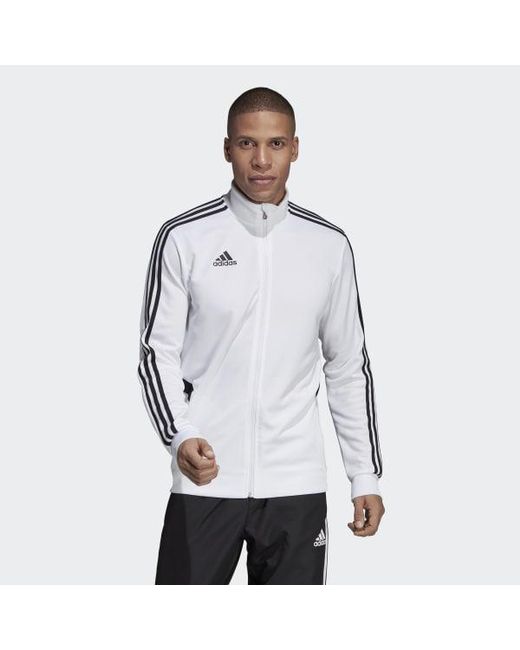 adidas white track jacket mens