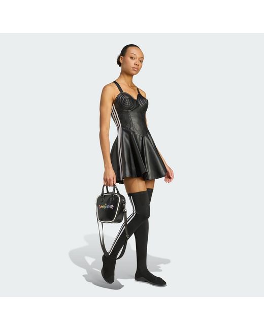 Adidas Black X Jeremy Scott Faux-Leather Dress