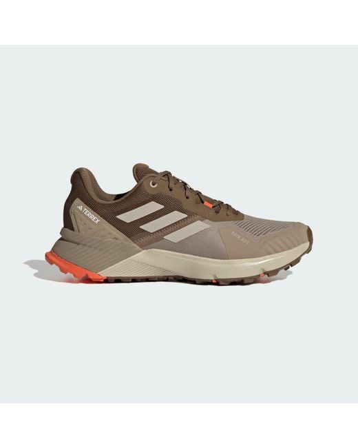 Adidas Brown Terrex Soulstride Rain.Rdy Trail Running Shoes for men