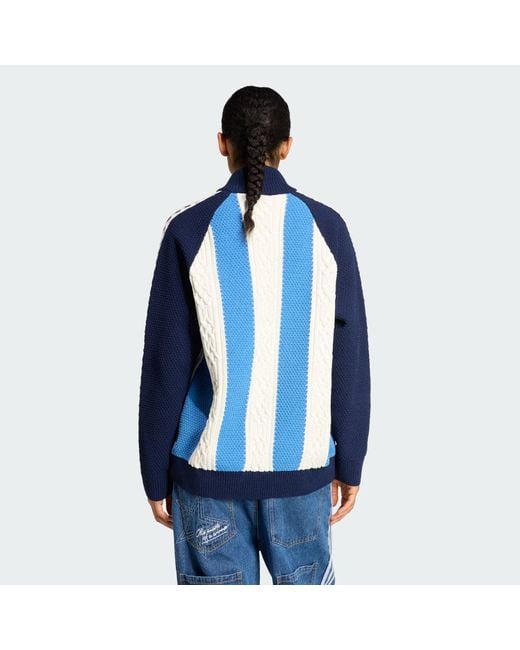 Adidas Blue Originals Archive Cutline Knit Track Top