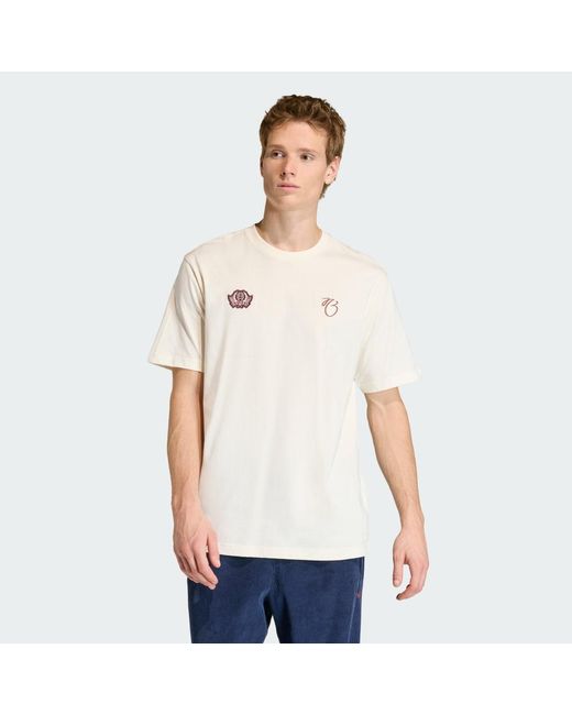 Adidas White Jude Bellingham Loose Tee for men