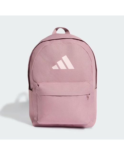 Adidas Pink Classic 3 Bar Logo Backpack