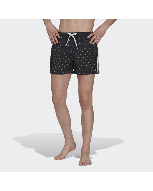 Adidas Mini Logo Clx Swim Korte Broeken in het Black voor heren