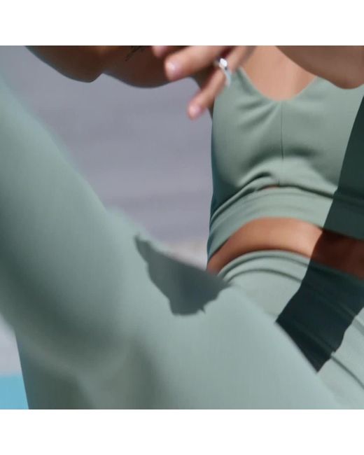 Adidas Green Yoga Studio Luxe Light-support Bra