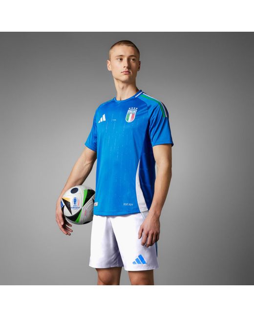 Adidas Italië 2024 Authentiek Thuisshirt in het Blue voor heren