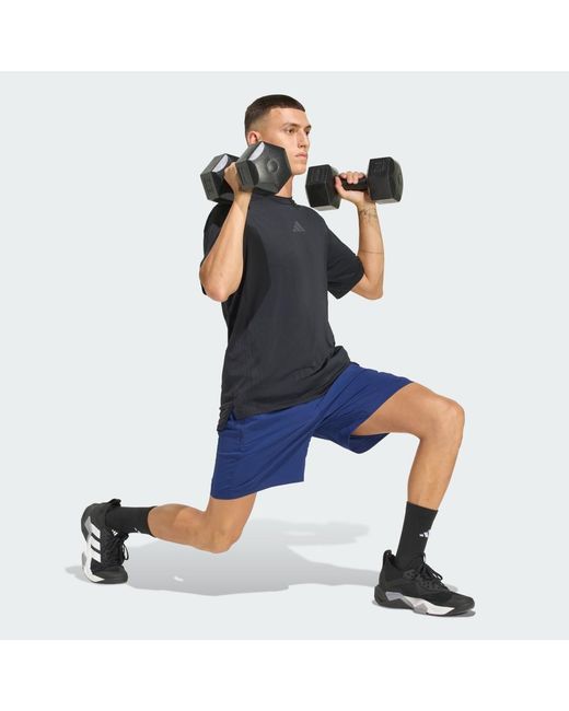 Adidas Blue Workout Essentials Base Woven Short for men