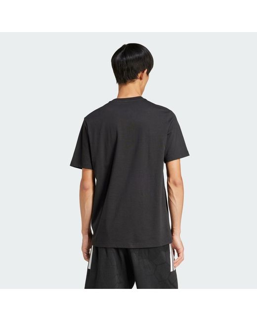 Adidas Black House Of Tiro Linear Graphic T-Shirt for men