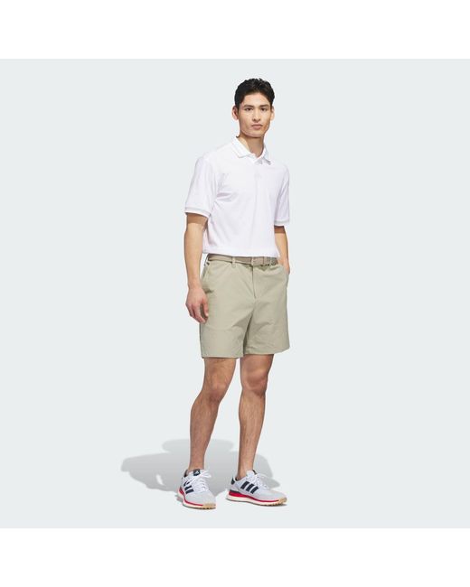 Adidas White Beyond The Course Vent Twistknit Polo Shirt for men